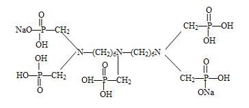 雙1，6-亞己基三胺五甲叉膦酸鈉（BHMTPh&bull;PN）結(jié)構(gòu)式